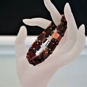 Stone Tiger Eye Stretch Bracelet Gemstone Beaded Jewelry